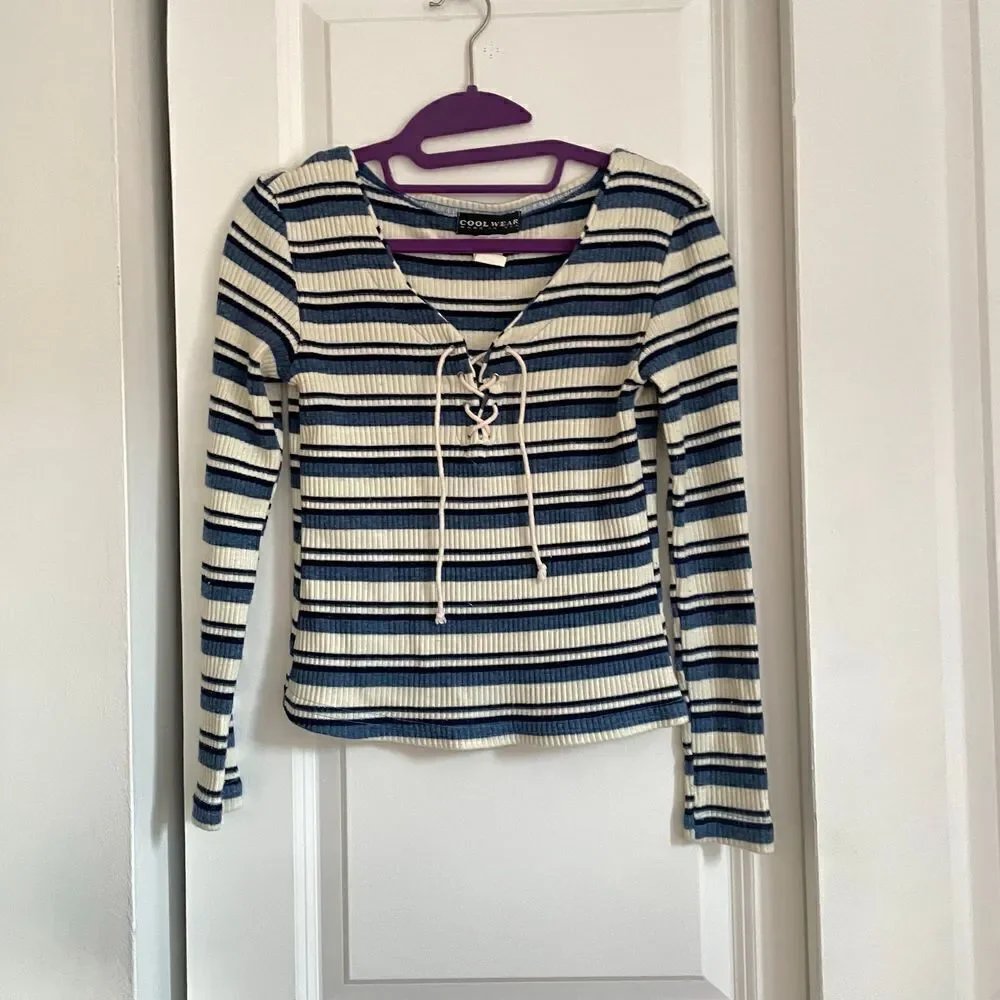 Y2k striped sweater